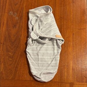 Gray Baby Swaddle with Pattern